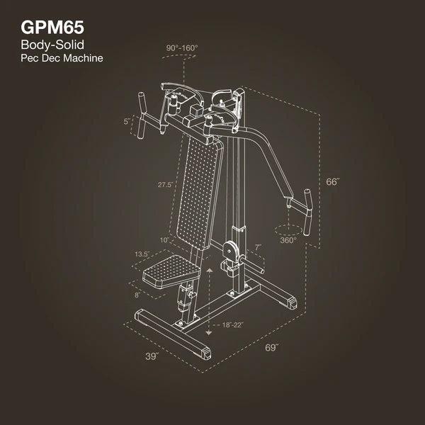 BODYSOLID PEC DEC MACHINE GPM65B (color negro) - Image 3