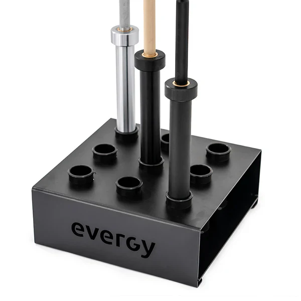 Soporte vertical élite para 9 barras olímpicas Evergy